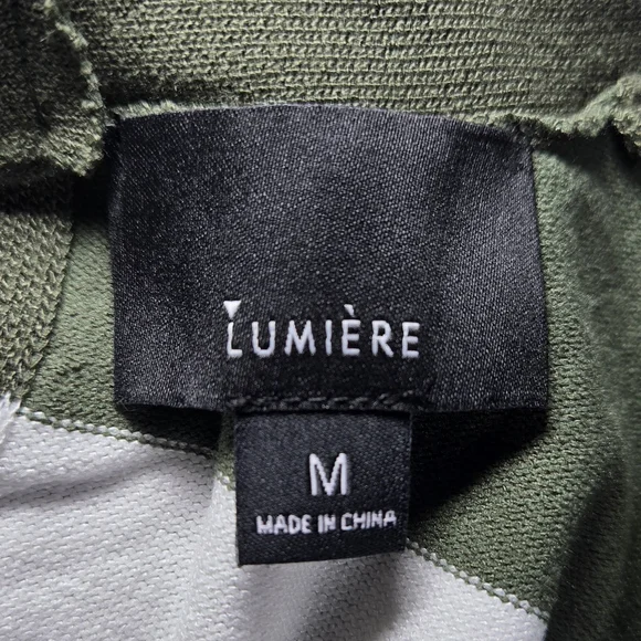 LUMIÈRE Striped Knit Tie-Back Sweater - Medium - Picture 4 of 5